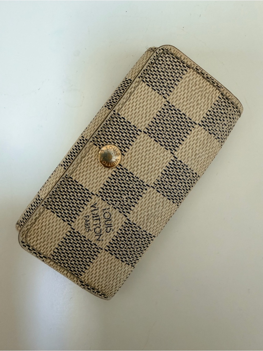 VINTAGE Louis Vuitton Vintage Damier Azur 4-Key Holder / Key Case